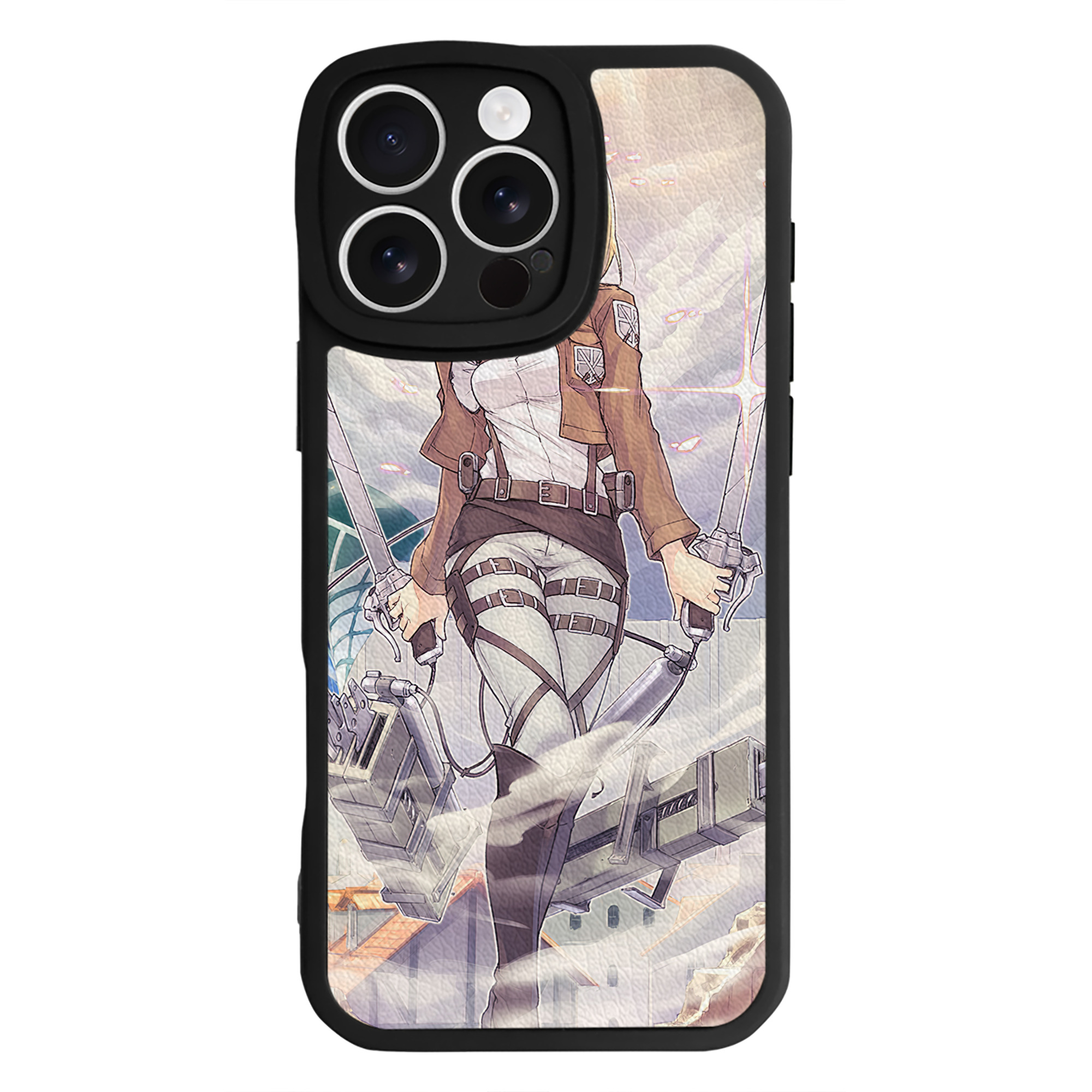 （画像用） 進撃の巨人 Attack on Titan 【iPhone 16シリーズ対応】シリコンスマホケース（レザー調） 材質：シリコン